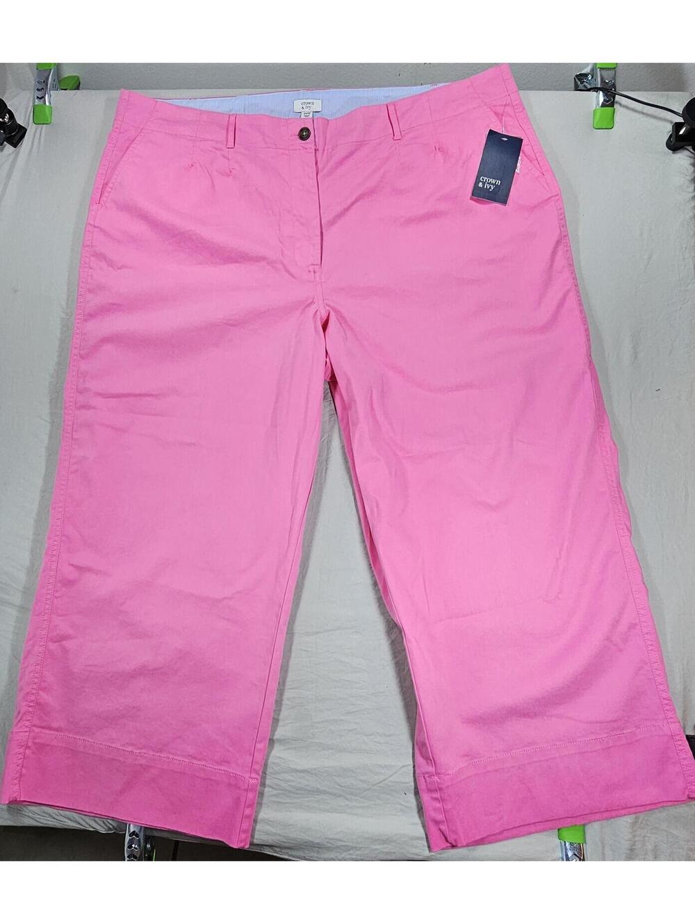 Crown & Ivy Women's Pink Chino Pants Size 24Ws